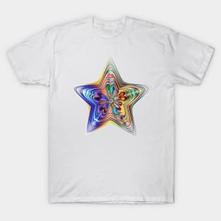 Colorful Prismatic Chromatic Rainbow Shiny T-Shirt
